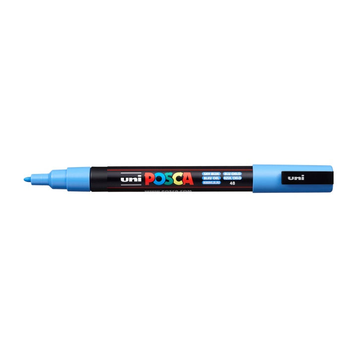 Marker UNI POSCA PC-3M 0.9 - 1.3 MM – albastru cer (48)