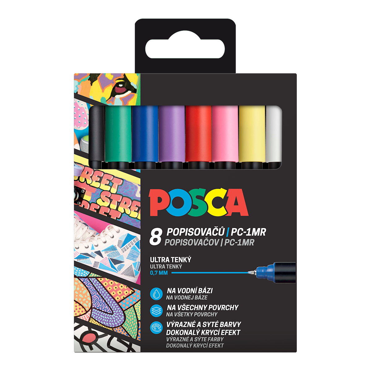 Posca set de markere colorate (8 buc)