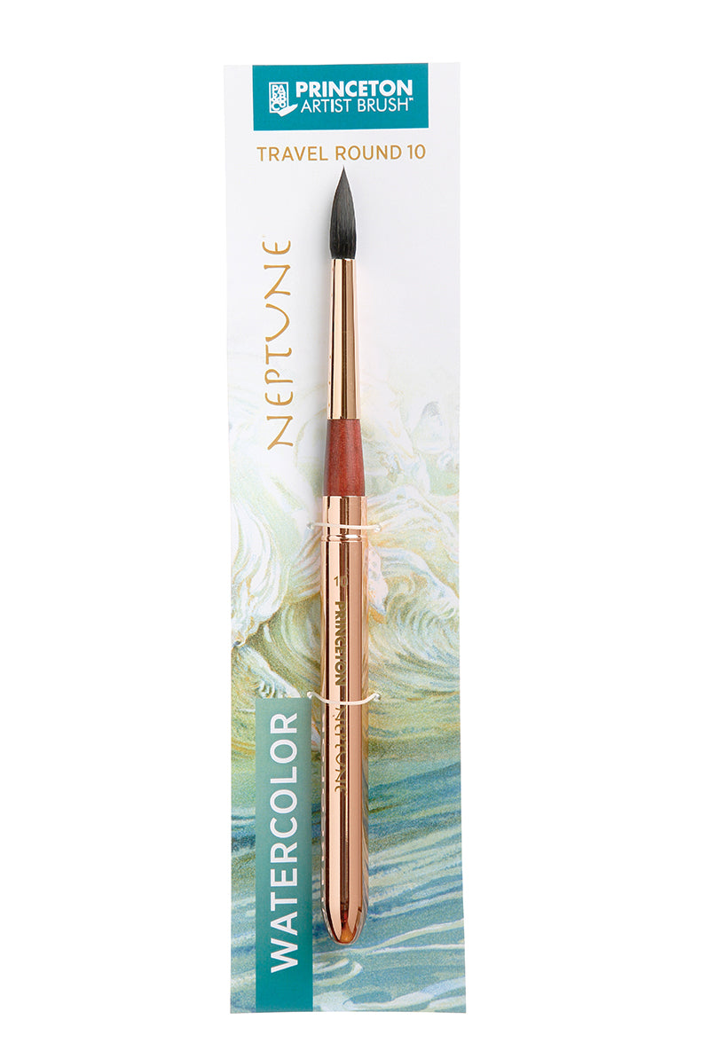 Pensulă rotundă de călătorie pentru acuarelă PRINCETON Neptune veveriță sintetică – 10