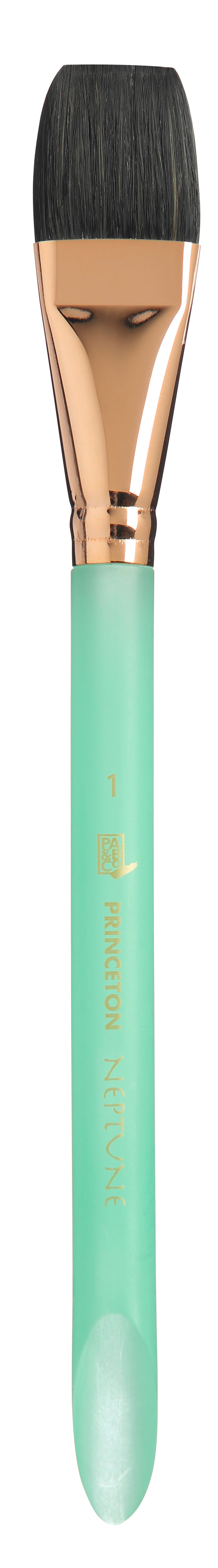 Pensulă lată pentru acuarelă PRINCETON Neptune Aquarelle Wash cu mâner scurt