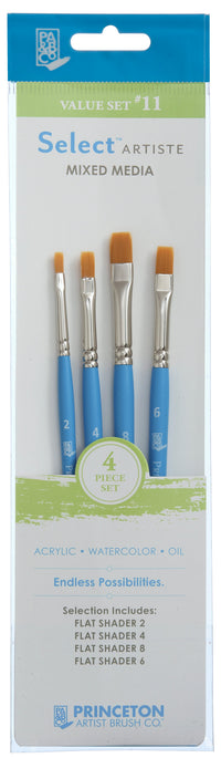 Set de pensule universale PRINCETON Select Flat Shader - 4 buc