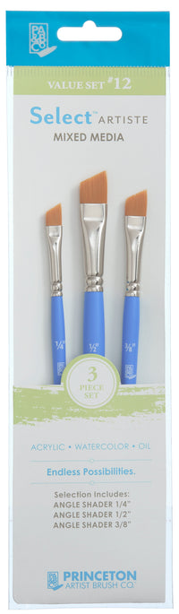 Set de pensule teșite universale PRINCETON Select – 3 buc