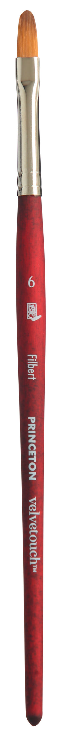 Pensulă universală PRINCETON Velvetouch Filbert cu mâner scurt – 6