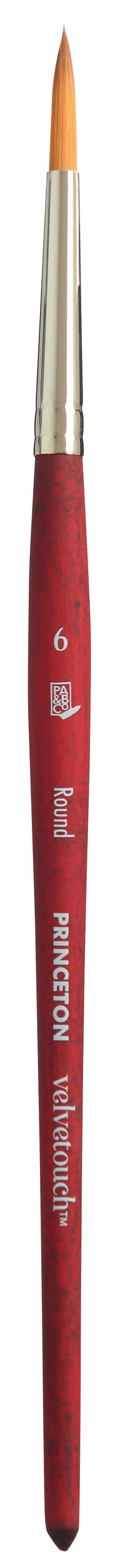 Pensulă rotundă universală PRINCETON Velvetouch cu mâner scurt – 6