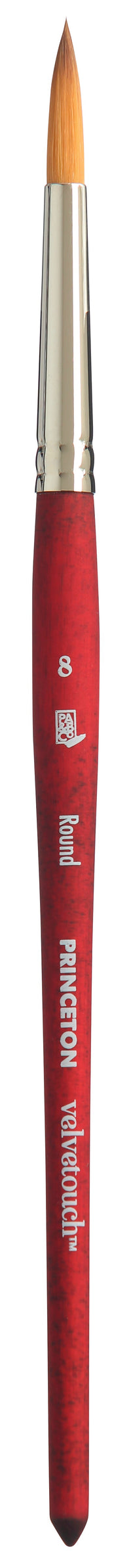 Pensulă rotundă universală PRINCETON Velvetouch cu mâner scurt – 8