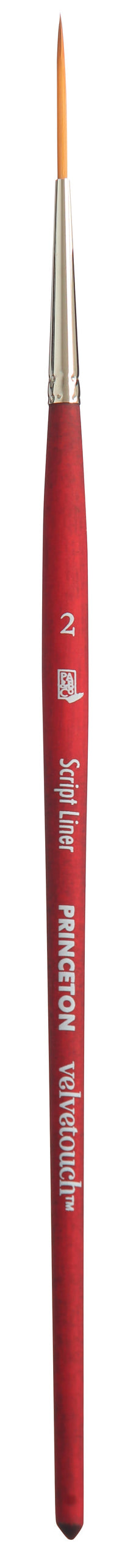 Pensulă universală PRINCETON Velvetouch Script Liner 2 cu mâner scurt