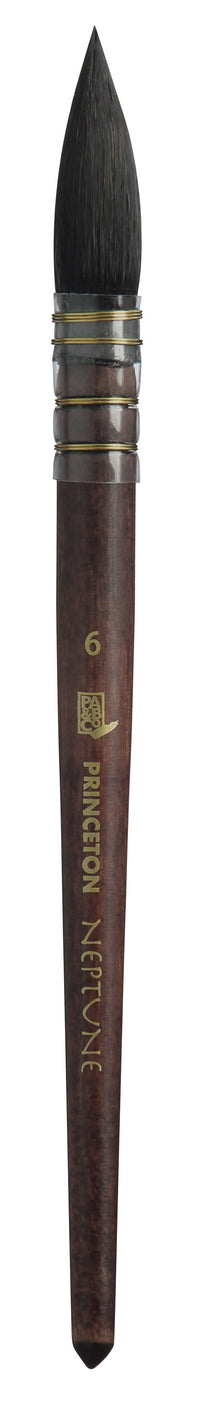 Pensulă pentru acuarelă PRINCETON Neptune Quill veveriță sintetică cu mâner scurt – 6