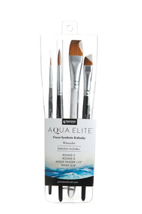 PRINCETON Aqua Elite set pensule pentru acuarelă Kolinsky sintetic 4 buc