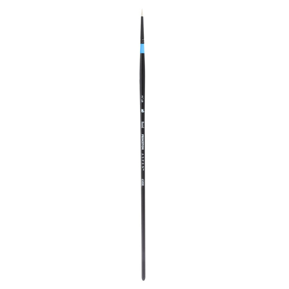 Pensulă rotundă PRINCETON Aspen cu fire sintetice și mâner lung – 2/0