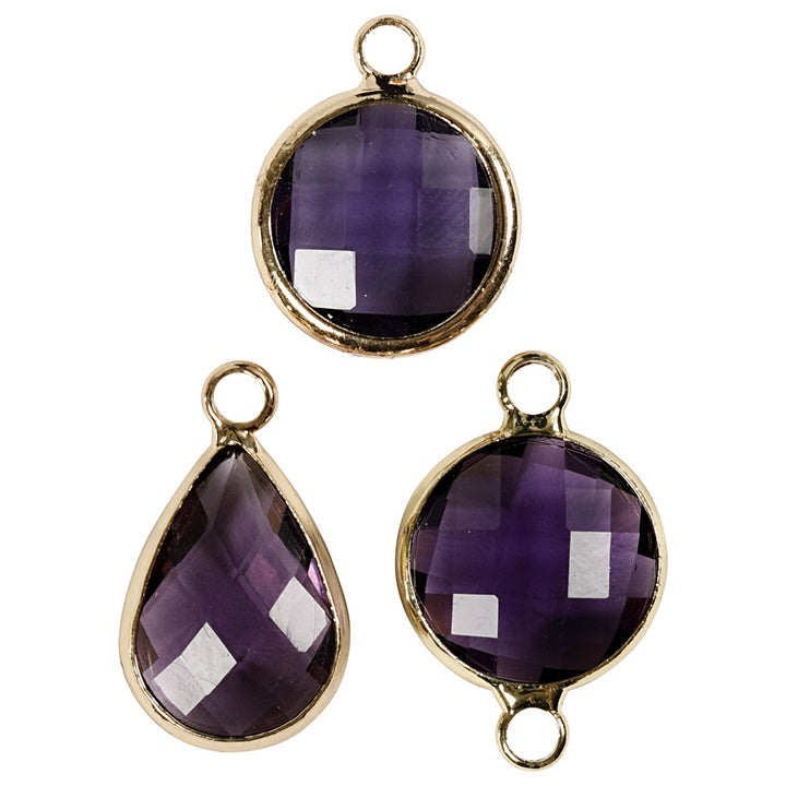 Pandative pentru bijuterii-6 buc – purple