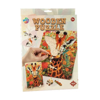 puzzle din lemn girafa 130 piese