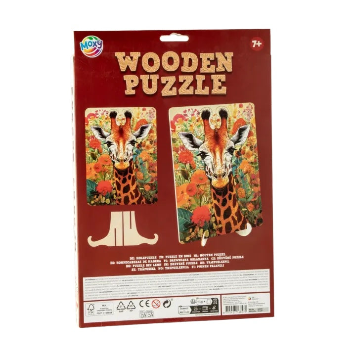 puzzle din lemn girafa 130 piese