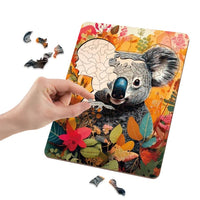 puzzle din lemn koala forme unice 130 piese moxy