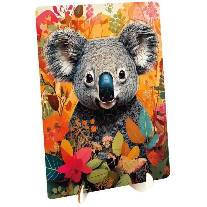 puzzle din lemn koala forme unice 130 piese moxy