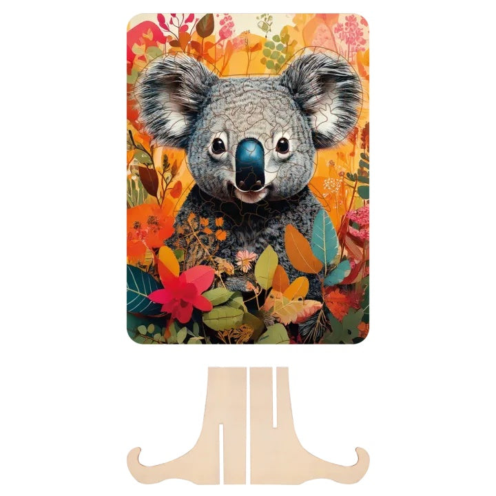 puzzle din lemn koala forme unice 130 piese moxy