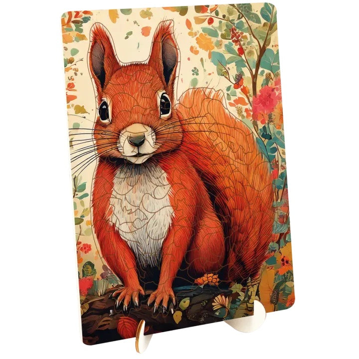 puzzle din lemn veverița 130 piese moxy