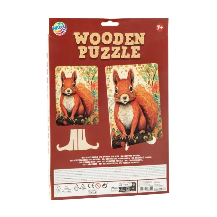 puzzle din lemn veverița 130 piese moxy