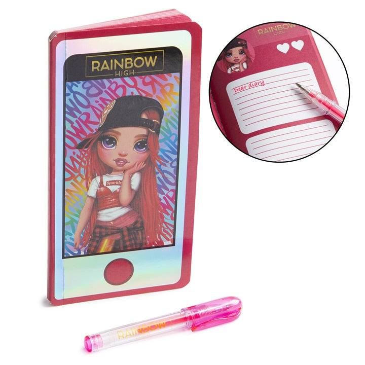rainbow high caiet in forma de telefon cu pix ro gms90 0017
