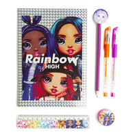 rainbow high notebook holografic cu papetarie ro gms90 0018