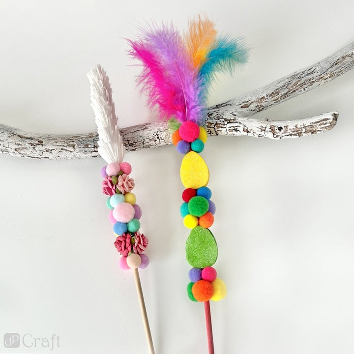 rainbow plush pom poms 60 buc ro dpcceoz 174