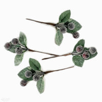 ramuri decorative 3d cu bobițe maro 4 buc