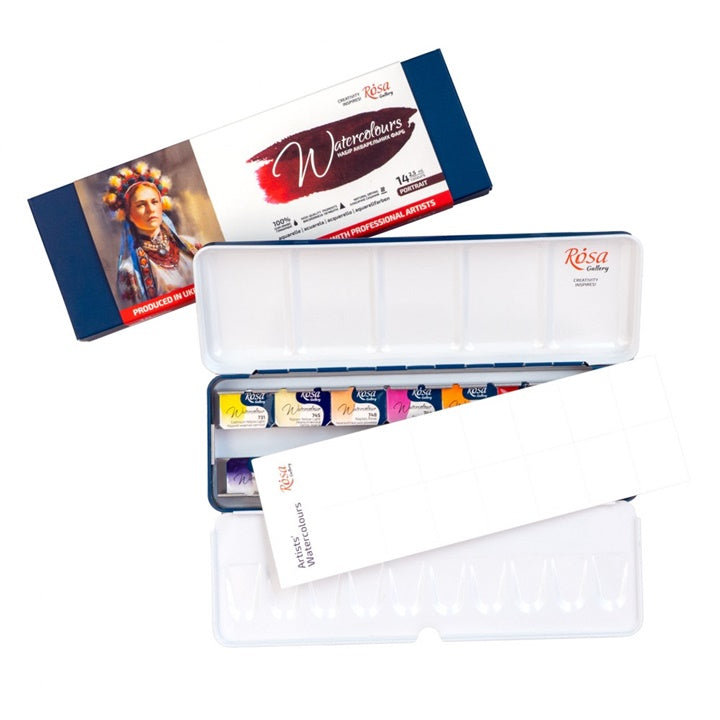 rosa gallery portret set acuarela 14x2 5 ml ro rsk340214