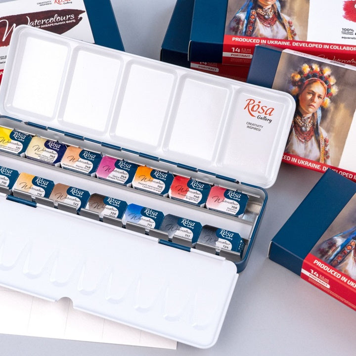 rosa gallery portret set acuarela 14x2 5 ml ro rsk340214