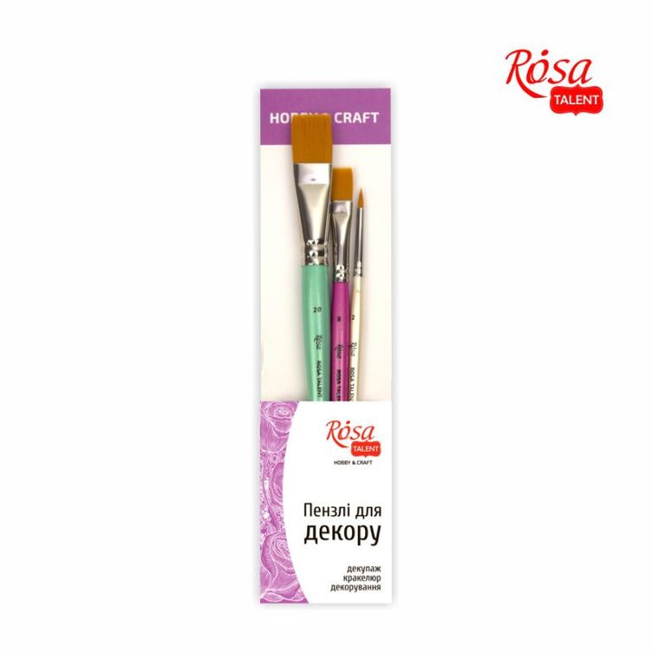 rosa talent set de pensule pentru hobby si artizanat ro rskhcset02