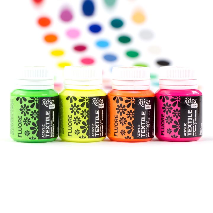 rosa talent vopsea acrilica fluorescenta pentru textile 20 ml ro rsk201