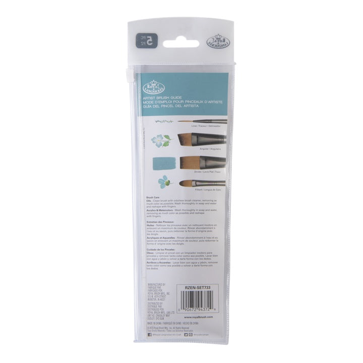 royal and langnickel zen 73 set de pensule mixte ro rlgrzen set733