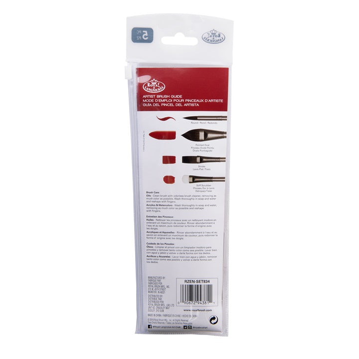 royal and langnickel zen 83 set de perii mixte ro rlgrzen set834