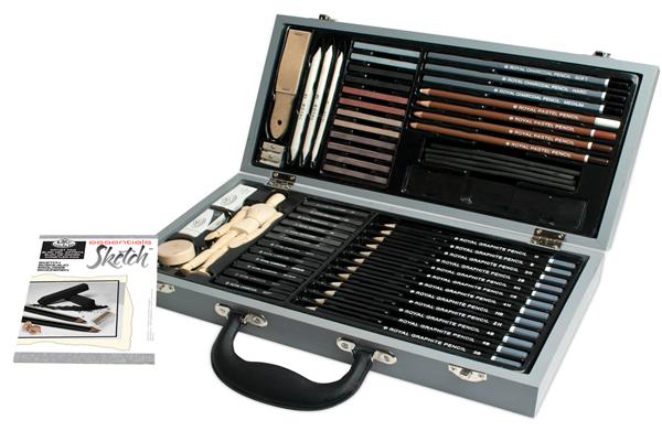 royal langnickel essential sketch 58 piese set reducere ro rlgrset sket20