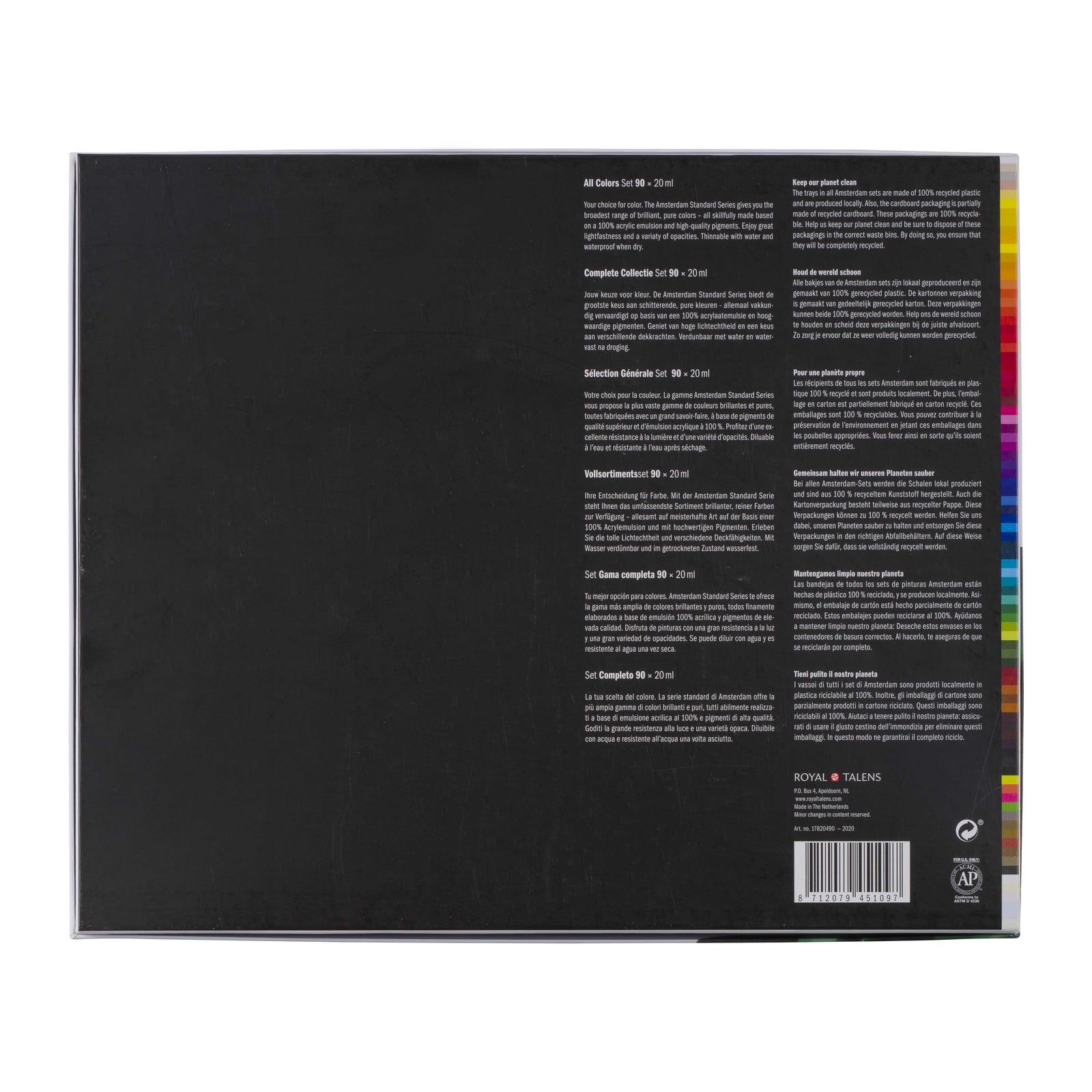 ROYAL TALENS Amsterdam set culori acrilice All Colors 90 x 20 ml