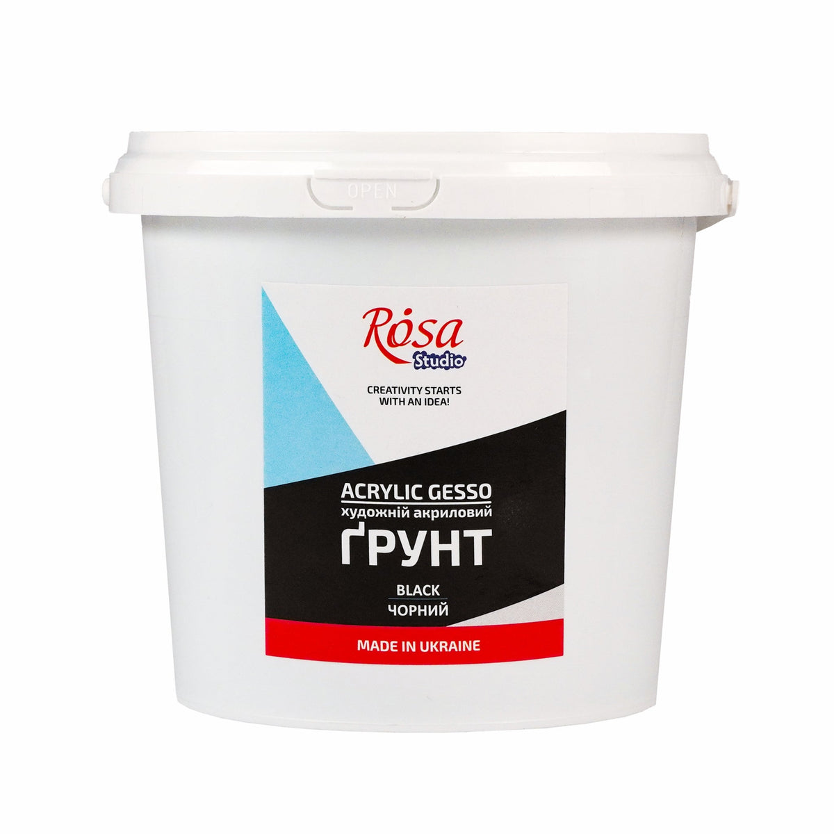 Gesso acrilic negru ROSA Studio – 1000 ml