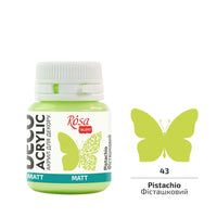 Acrilic pentru decorațiuni, MAT, 20 ml, ROSA TALENT – Pistachio mat