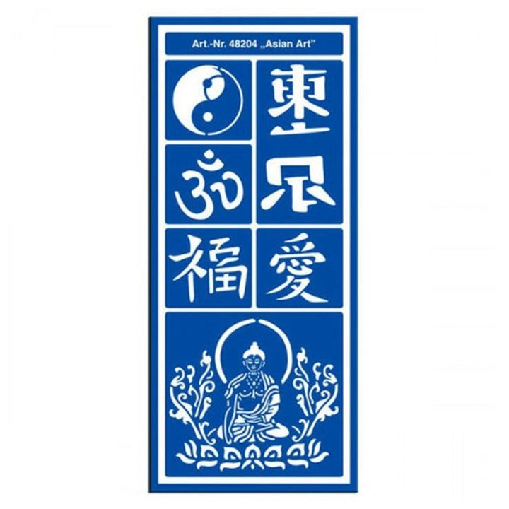sablon autoadeziv arta asiatica 12 5 x 28 5 cm ro mxh48204