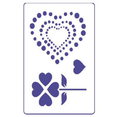 sablon pentart inimi flori ro pnt4232 s12