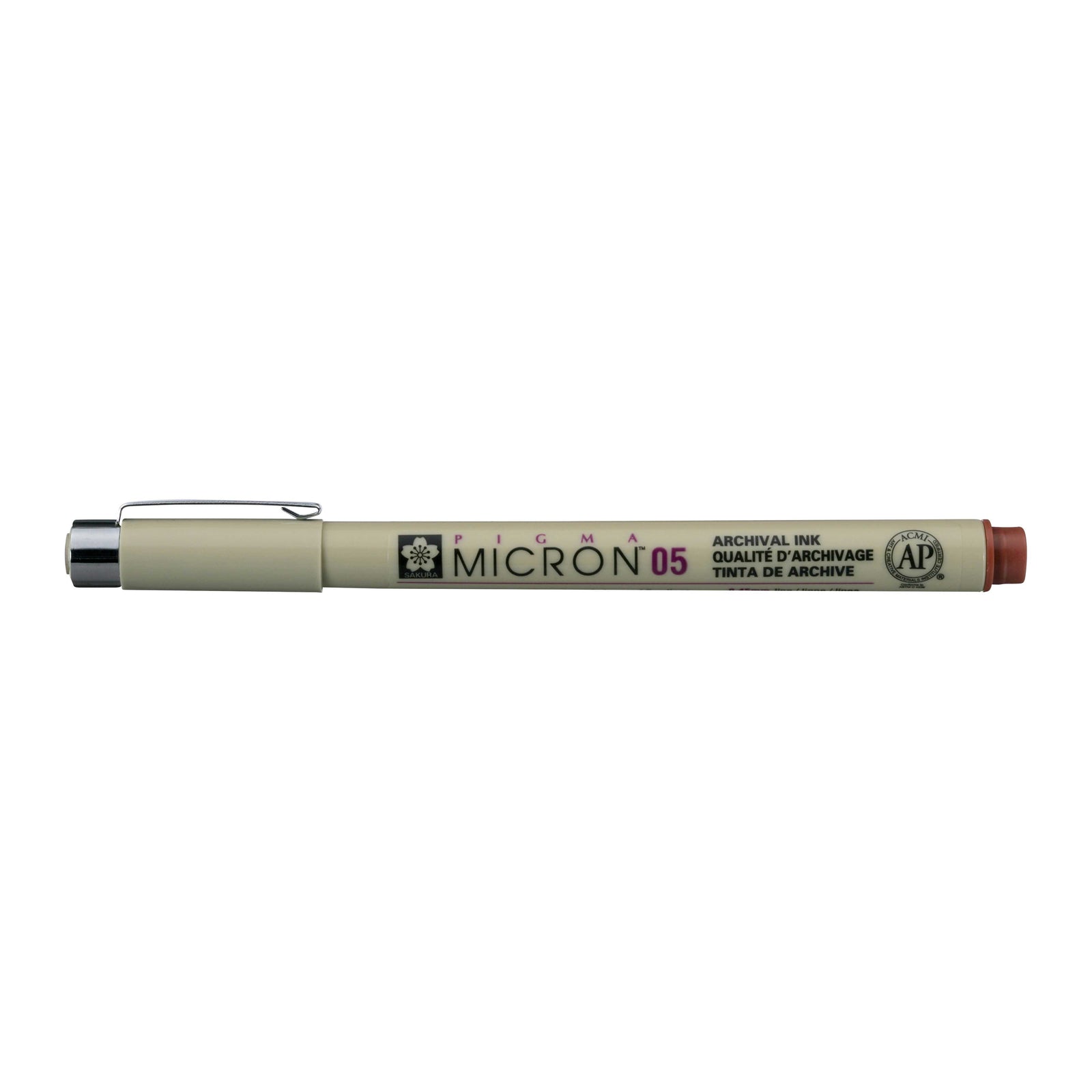 Fineliner Sakura Pigma Micron 05 0,45 mm – set de 6 culori – Maro