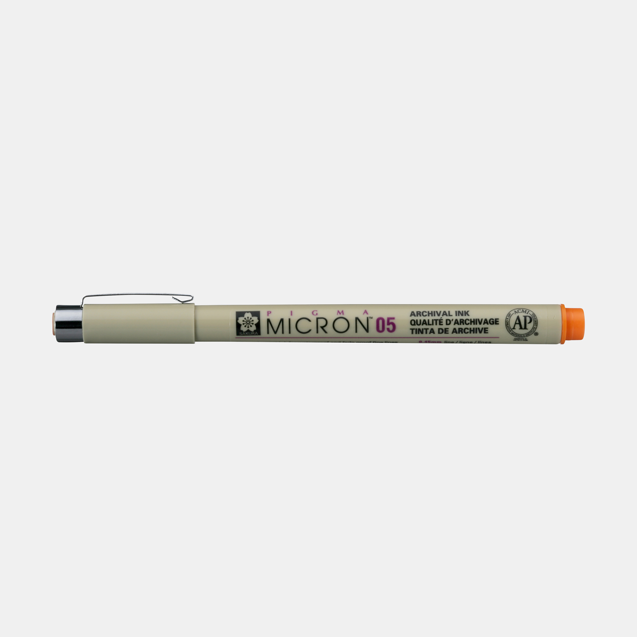Fineliner Sakura Pigma Micron 05 0,45 mm – set de 6 culori – Portocaliu