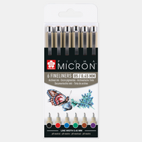 Fineliner Sakura Pigma Micron 05 0,45 mm – set de 6 culori