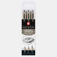 Set linere tehnice SAKURA Pigma Micron Arhitectură 3 buc - 005, 01, PN Black