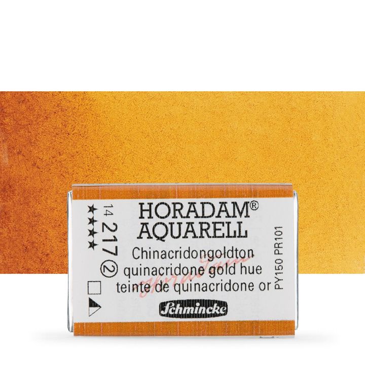 Vopsele acuarelă Schmincke Horadam în tigăiță – 217 Quinacridone Gold Hue
