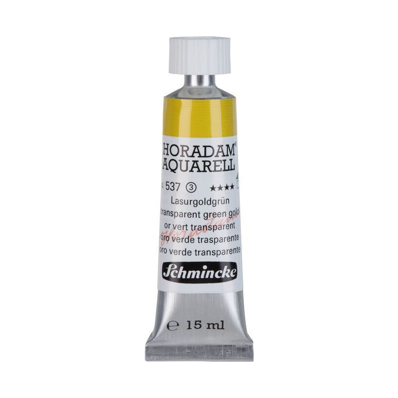 Schmincke Horadam vopsea acuarelă în tub 15 ml - Onetz – 537 Auriu verde transparent