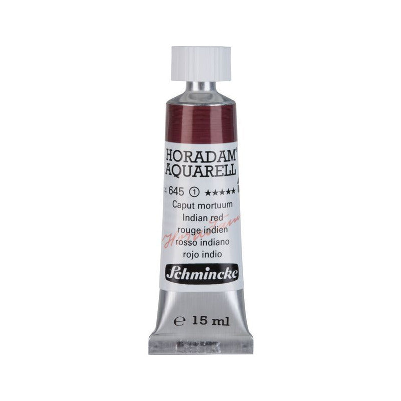 Schmincke Horadam vopsea acuarelă în tub 15 ml - Onetz – 645 Roșu indian