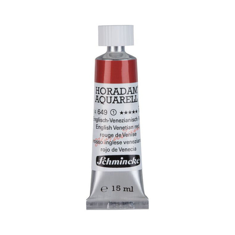 Schmincke Horadam vopsea acuarelă în tub 15 ml - Onetz – 649 Roșu venețian englez