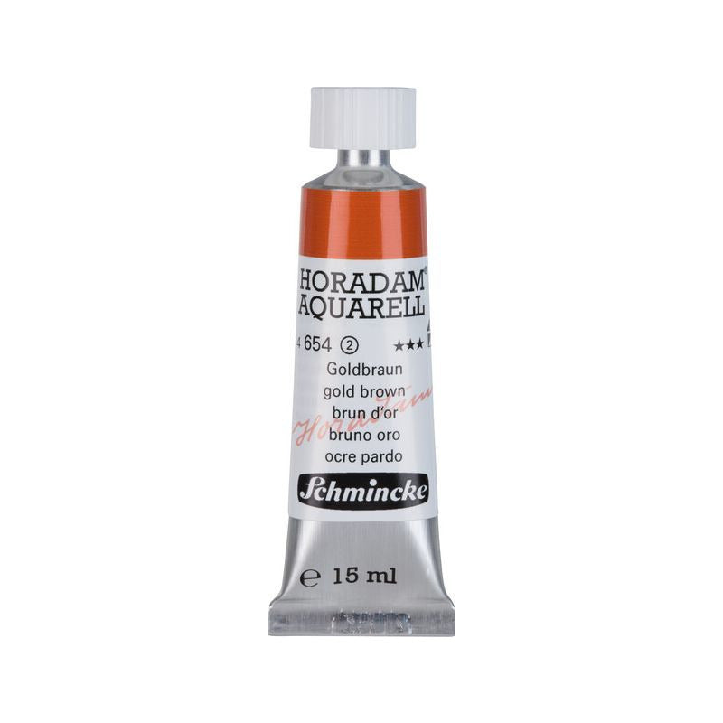 Schmincke Horadam vopsea acuarelă în tub 15 ml - Onetz – 654 Maro auriu