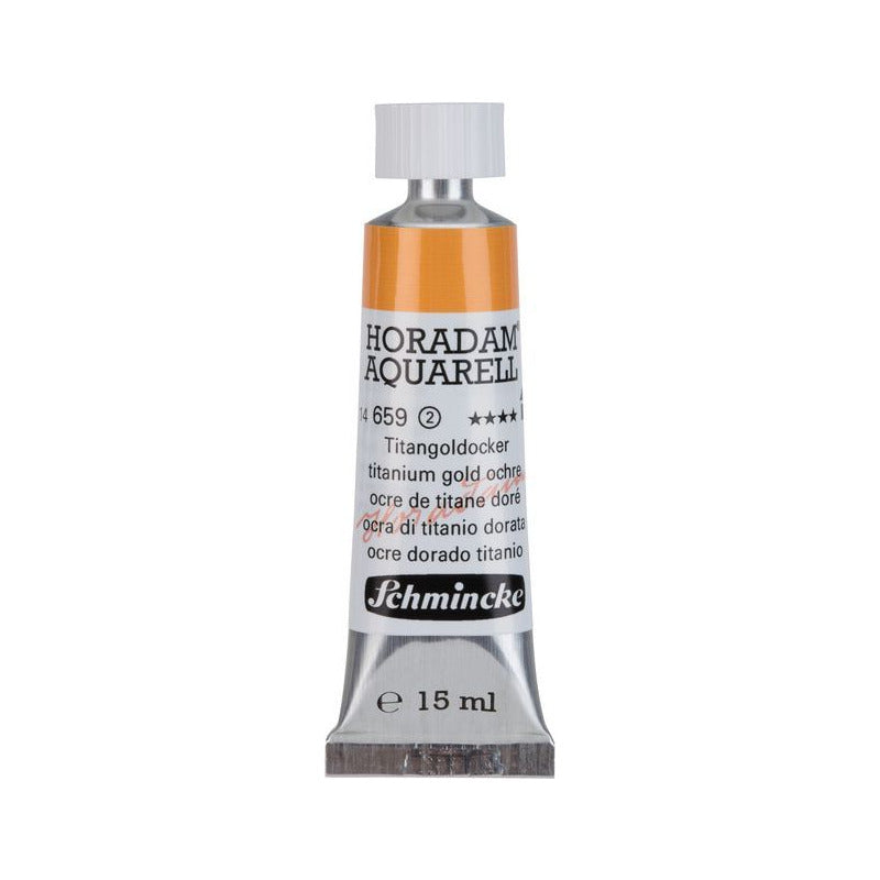 Schmincke Horadam vopsea acuarelă în tub 15 ml - Onetz – 659 Ocru auriu de titan