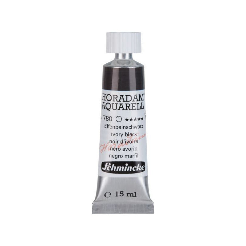 Schmincke Horadam vopsea acuarelă în tub 15 ml - Onetz – 780 Negru de fildeș