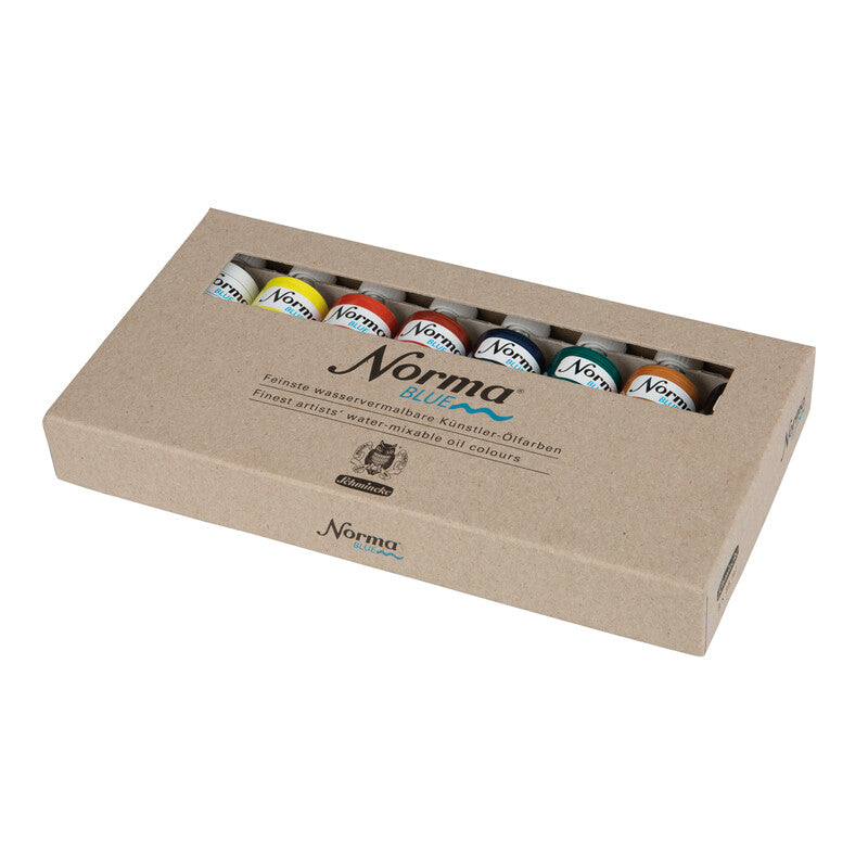 Schmincke NORMA Blue set în cutie de carton, 8 x 35 ml