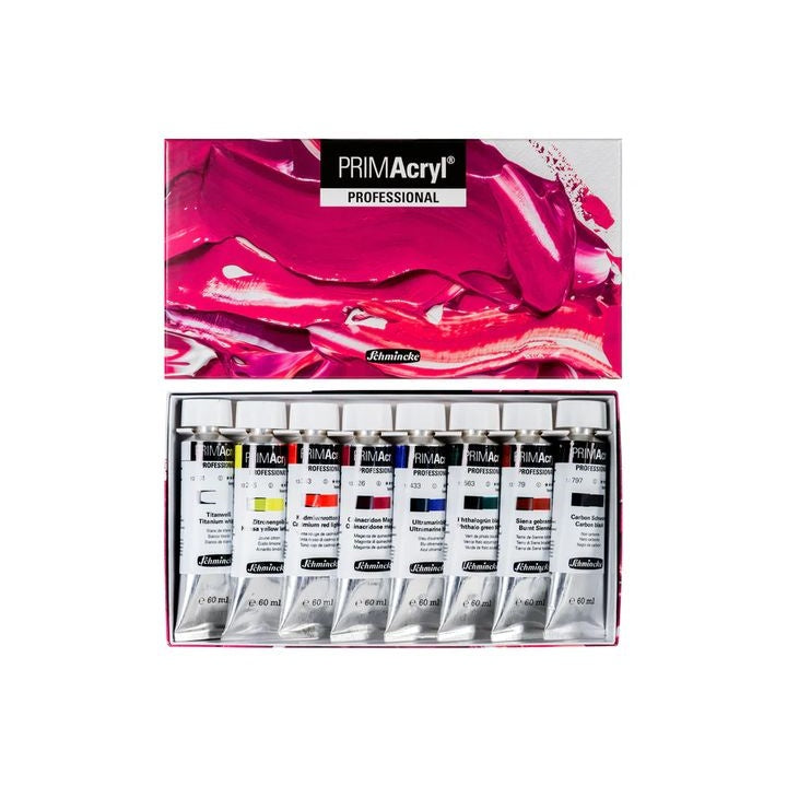 schmincke primacryl professional vopsele acrilice 8 x 60 ml ro sch73060097